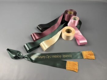 szarfa z sentencją do wiązanki